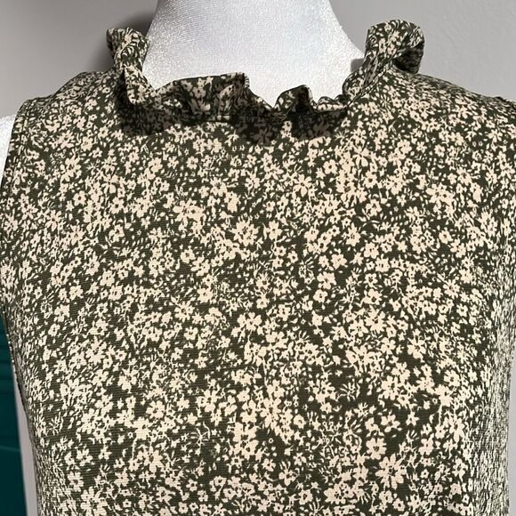 Evereve MTS NWOT Spring Floral Ruffle Neck Dress - S - Picture 5 of 10